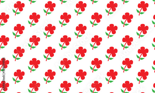 abstract seamless red flower pattern.