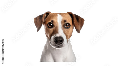 Terrier Cutout PNG. Bring some joy to your design projects with a charming close-up of a Jack Russell Terrier's head, eyes, and nose on transparent background. Generativ AI