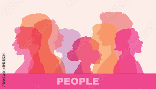 Mix race people avatars profile group of men and women of diverse culture Diversity multi-ethnic and multiracial people. Concept of racial equality Multicultural society Vector