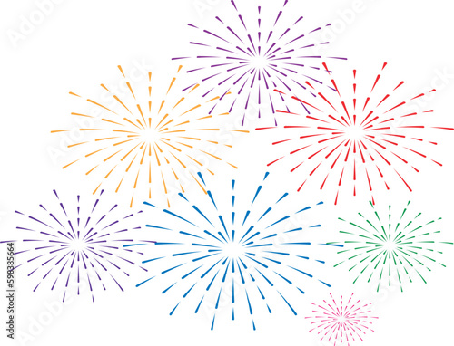 vector colorful fireworks background with stars and sparkles Stock Vector Image & Art