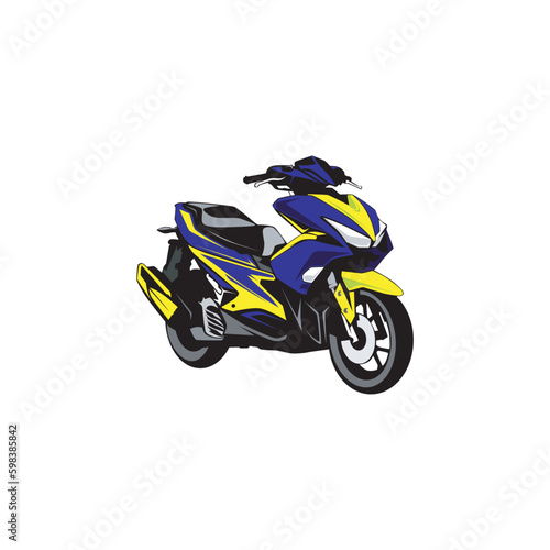 Fototapeta Naklejka Na Ścianę i Meble -  honda vario matic motorcycle vector 