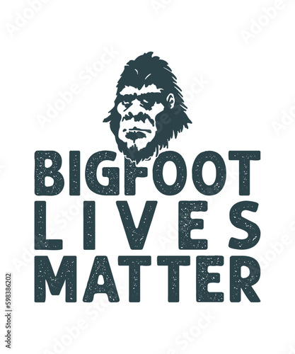 Sasquatch bigfoot illustration vector tshirt design