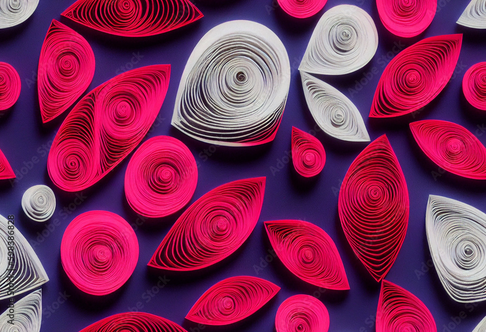 Seamless Quilled Paper Art Seamless Quilled Paper Art