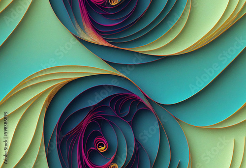 Seamless Quilled Paper Art