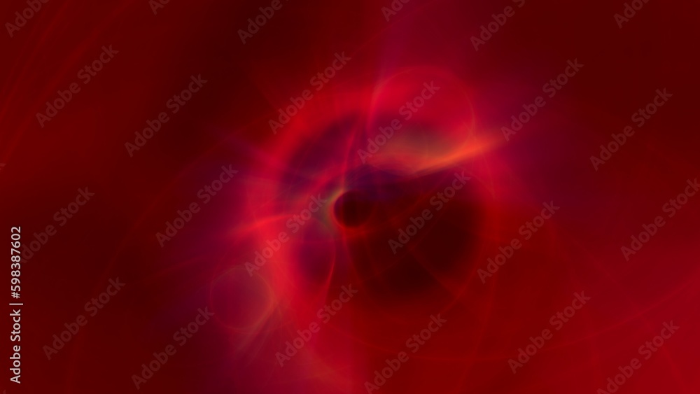 Abstract rotating lens flare with red orange rose bud colored curved gradient streaks. Valentines and festive concept 3D animation loop background. Mock-Up product showcase with pack shot copy space. Abstract rotating lens flare with red orange rose bud colored curved gradient streaks. Valentines and festive concept 3D animation loop background. Mock-Up product showcase with pack shot copy space.