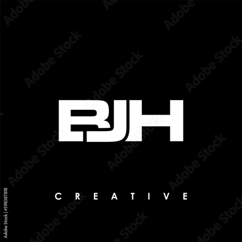 BJH Letter Initial Logo Design Template Vector Illustration