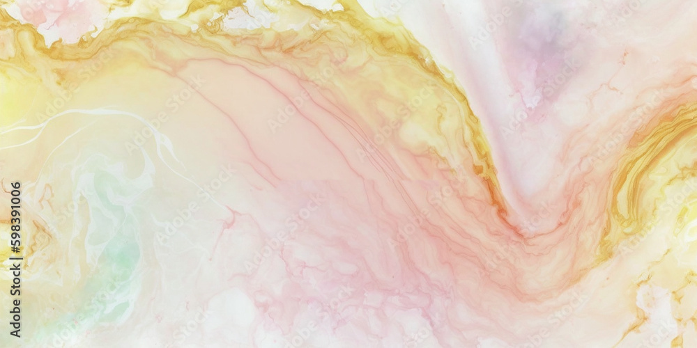 Soft pink ink and Gold marble ink alcohol , melt background.White stone texture with gray shadow. Generative Ai.
