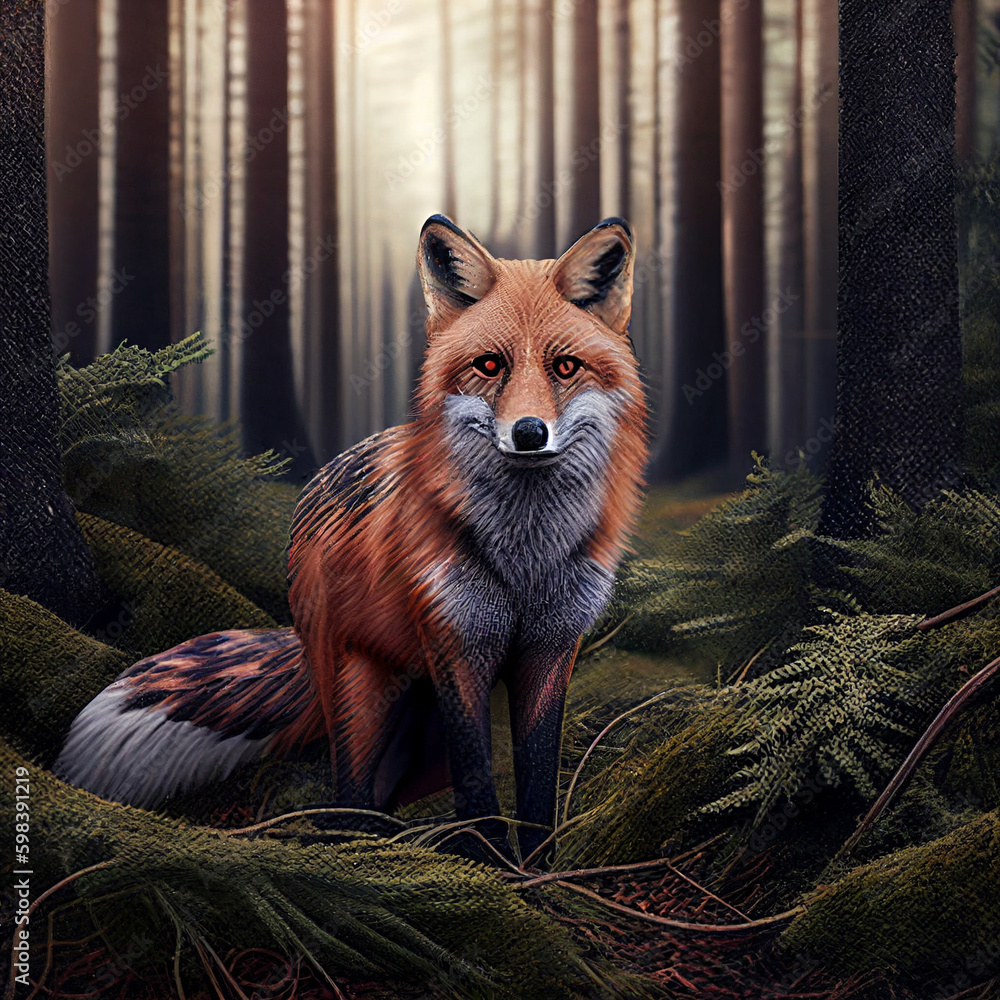 Obraz premium Fuchs im Wald