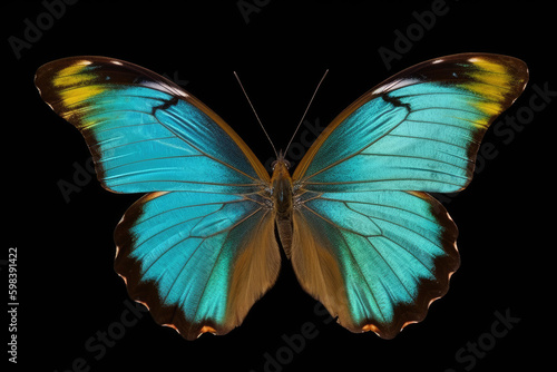 Wallpaper Mural blue butterfly generated using AI Torontodigital.ca