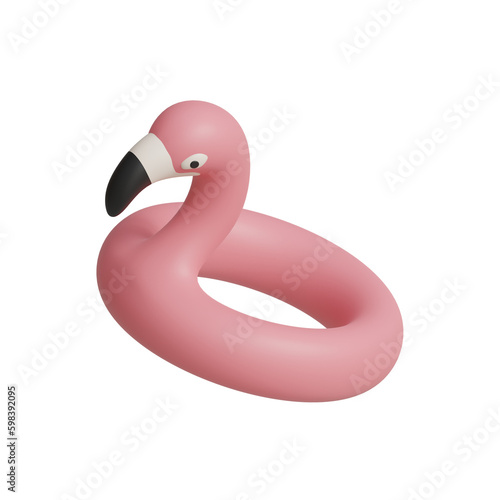3d flamingo floaty summer icon