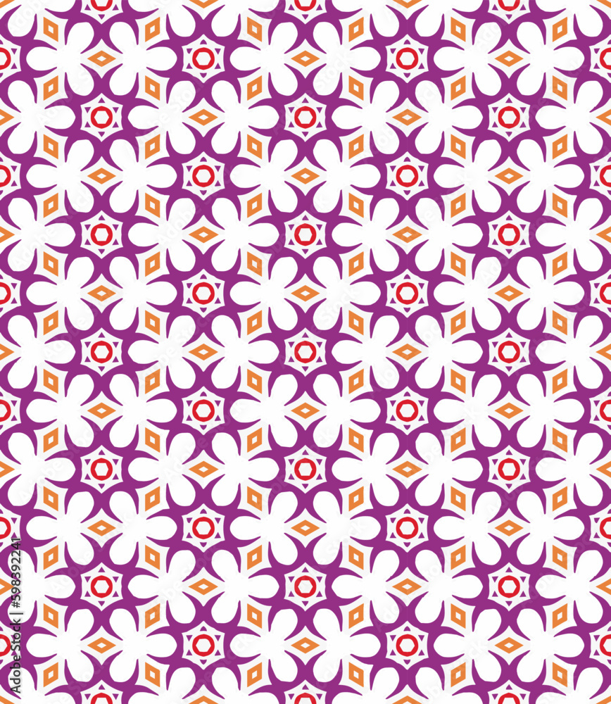 Multi color seamless abstract pattern. Background and backdrop. Multi Colored. Colorful ornamental design. Colored mosaic ornaments. Vector graphic illustration. EPS10.
