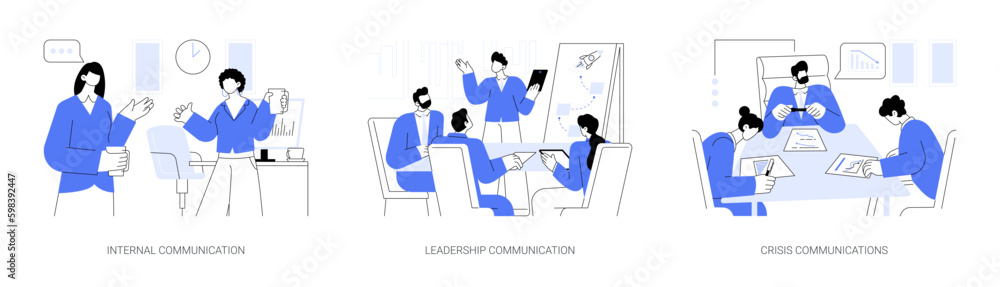 Obraz Business communication abstract concept vector illustrations. fototapeta, plakat