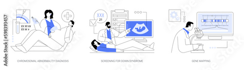 Prenatal healthcare abstract concept vector illustrations.