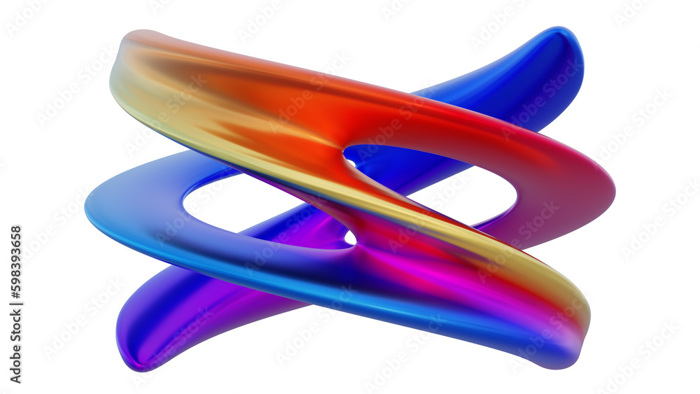 3d abstract gradient spiral on transparent background, abstract 3d art ...