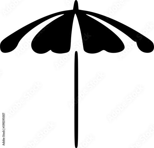 beach umbrella icon vector symbol design illustration