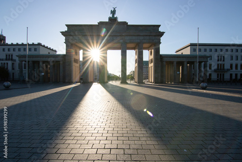 the famous Brandenburg Gate in Berlin, Germany