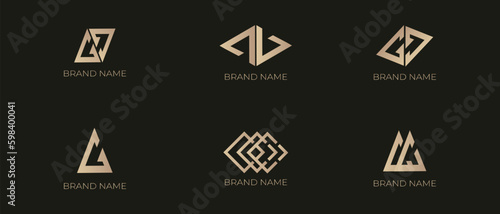 Vector collection of modern classic geometric logo
