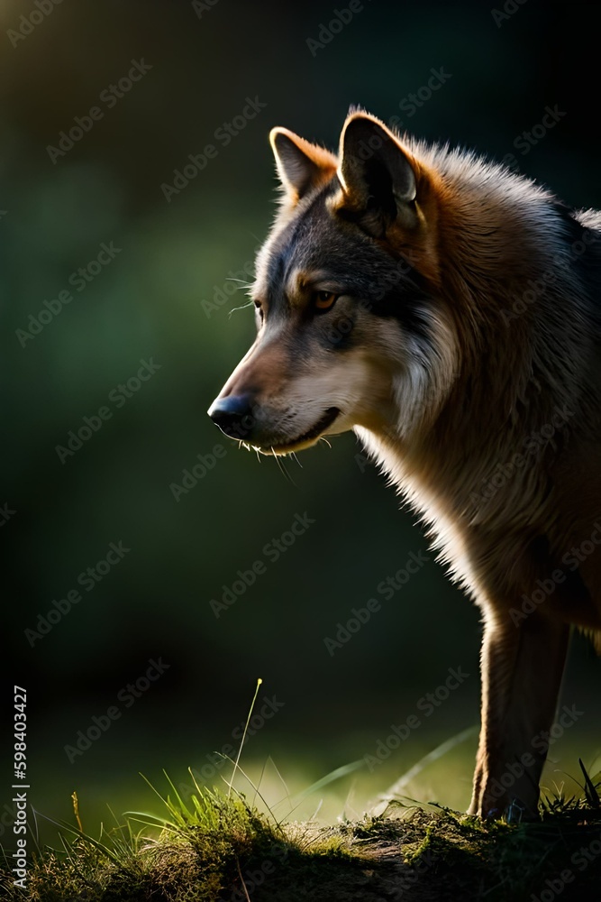 Fototapeta premium portrait of a wolf