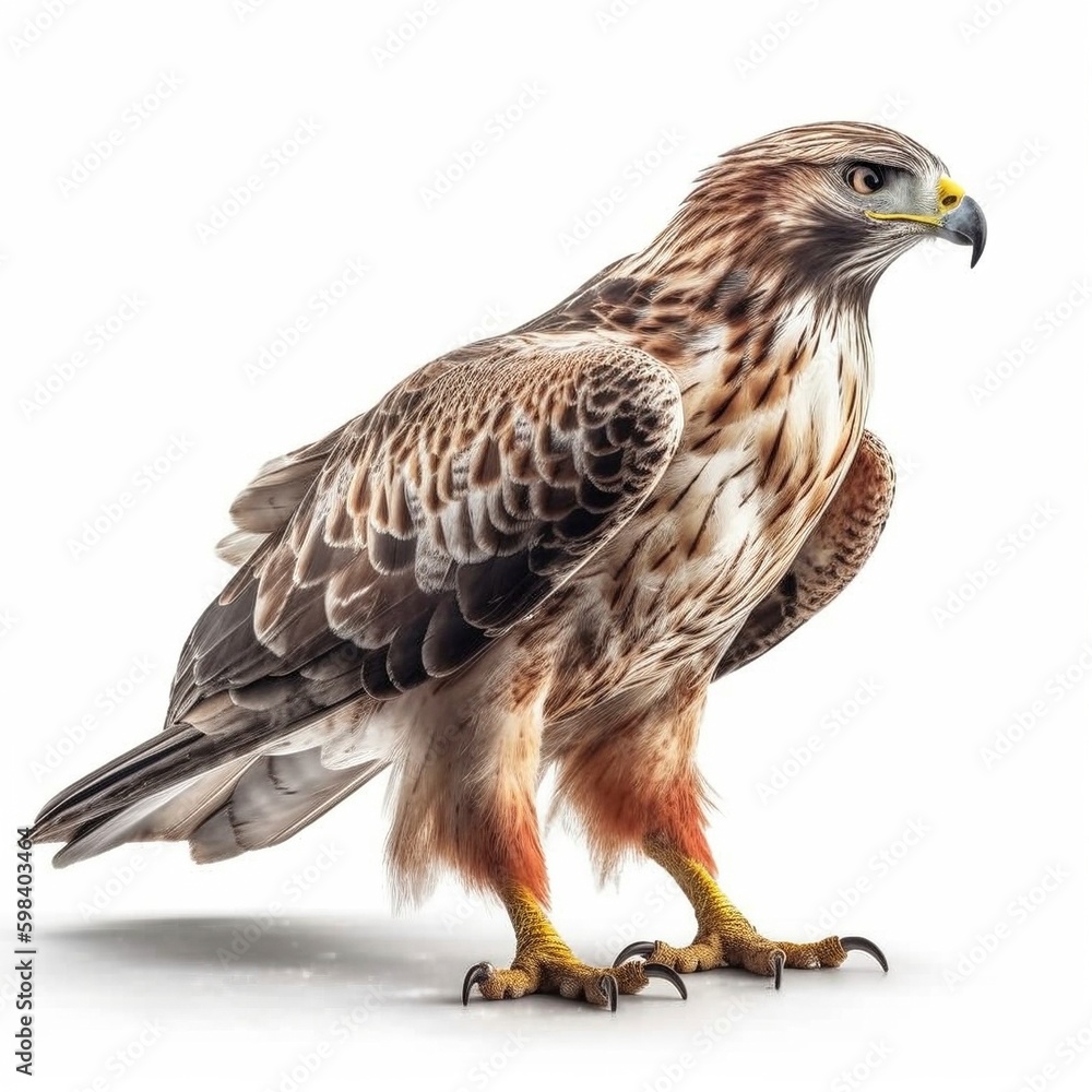 Hawk isolated on white background (Generative AI) Hawk isolated on white background (Generative AI)