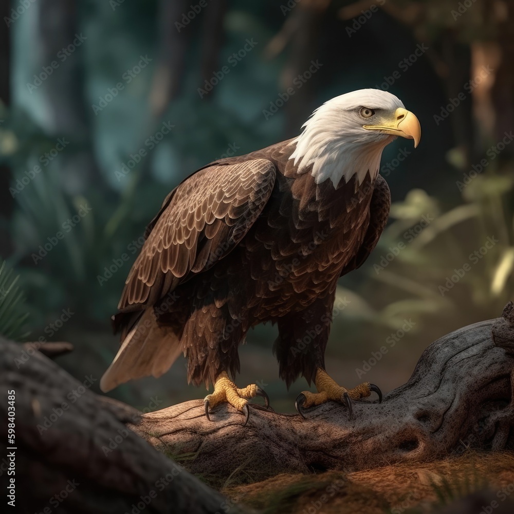 Eagle in natural habitat (generative AI) Eagle in natural habitat (generative AI)