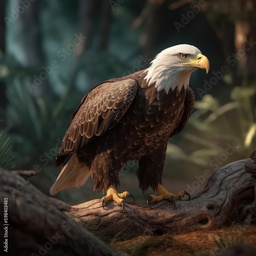 Eagle in natural habitat (generative AI)