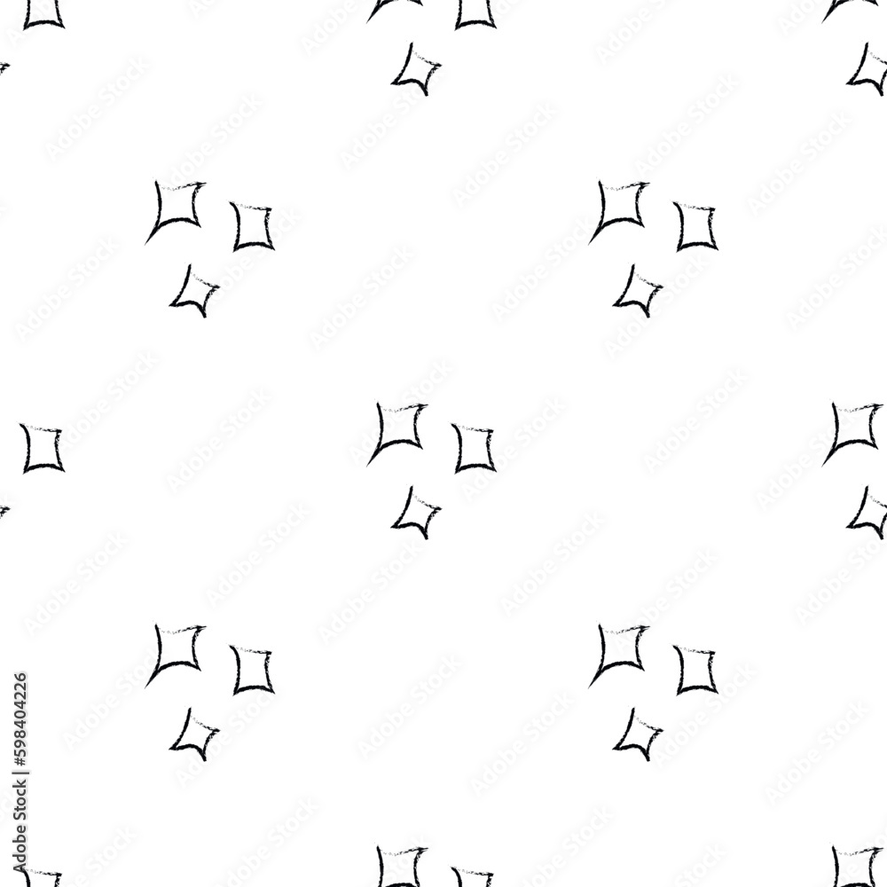 Doodle cosmic seamless pattern in childish style. Hand drawn abstract space stars. Black and white. Doodle cosmic seamless pattern in childish style. Hand drawn abstract space stars. Black and white.