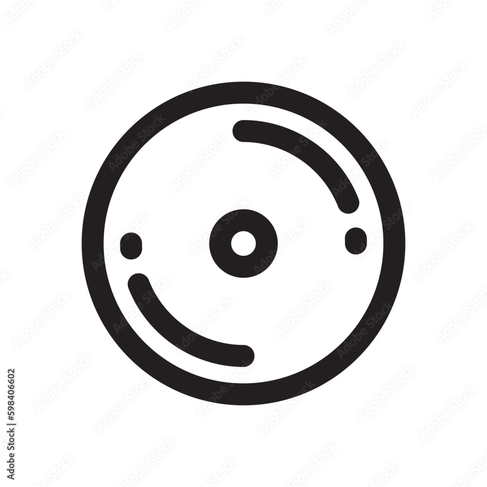 Fototapeta premium CD vector icon. Compact disc flat sign design. DVD symbol. CD pictogram. UX UI icon