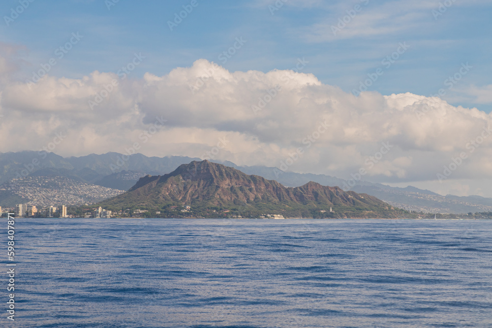 hawaii oahu diamond head view ocean view tropical island hawaii oahu diamond head view ocean view tropical island