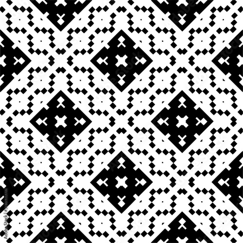 Seamless repeating pattern.  Black and white pattern for web page  textures  card  poster  fabric  textile.