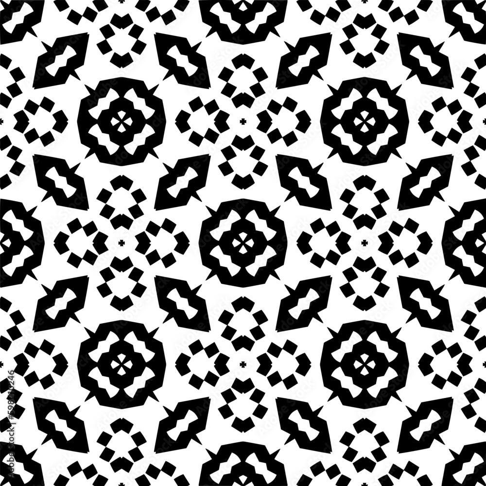 Seamless repeating pattern. Black and white pattern for web page, textures, card, poster, fabric, textile. Seamless repeating pattern. Black and white pattern for web page, textures, card, poster, fabric, textile.