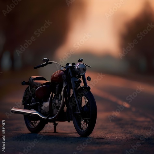 Motorcycle on the street - Vintage Motorcycle