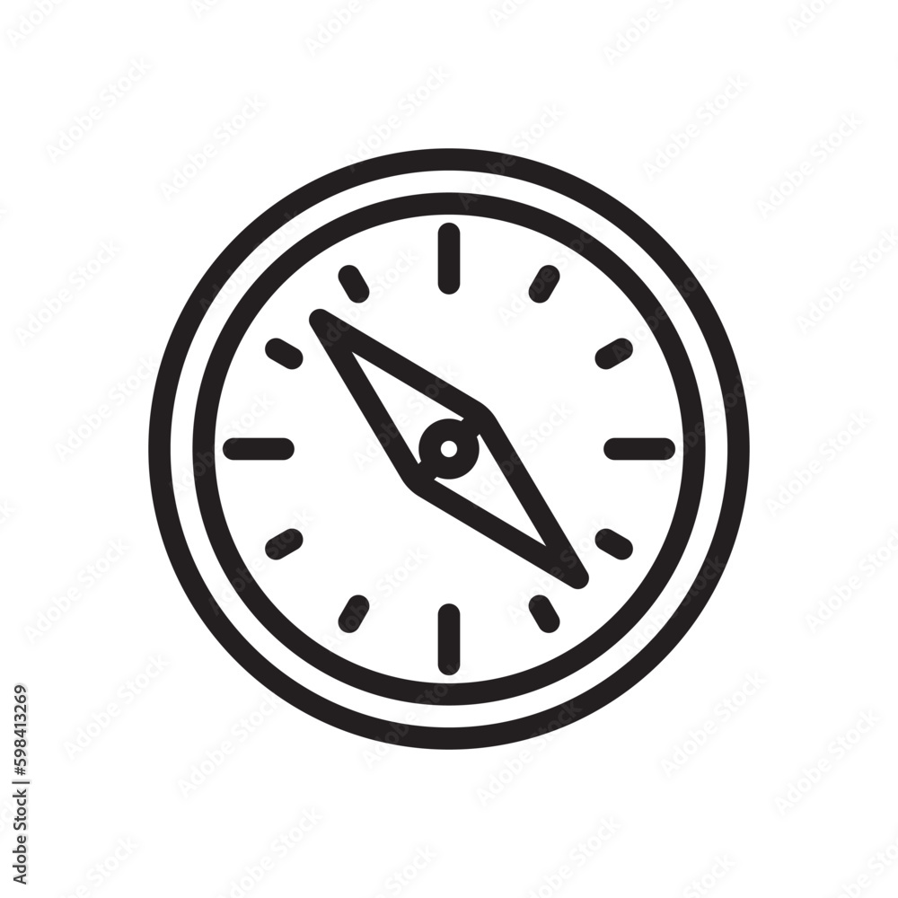 Compass vector icon. Compass flat sign design. Compass symbol pictogram. UX UI icon Compass vector icon. Compass flat sign design. Compass symbol pictogram. UX UI icon