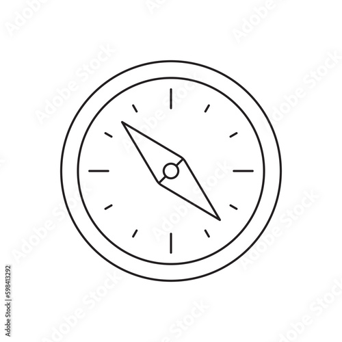 Free Download Compass vector icon. Compass flat sign design. Compass symbol pictogram. UX UI icon - GFXLoad
