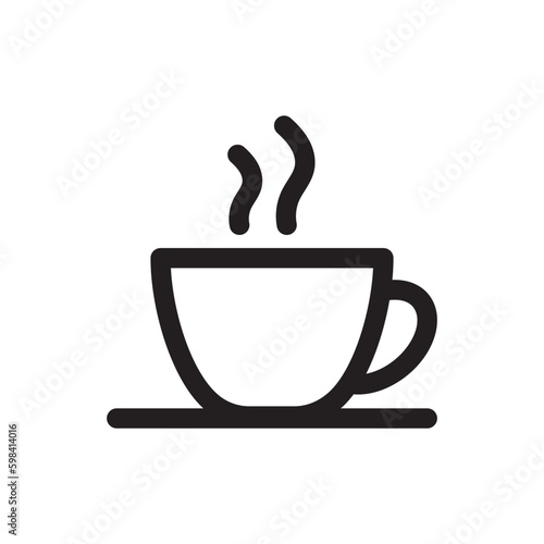 Cup of coffee vector icon. Mug vector icon. Cup of tea vector flat sign design. Cup symbol pictogram. UX UI icon