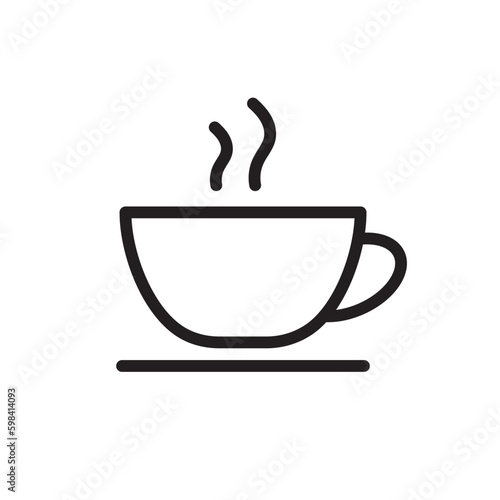 Cup of coffee vector icon. Mug vector icon. Cup of tea vector flat sign design. Cup symbol pictogram. UX UI icon