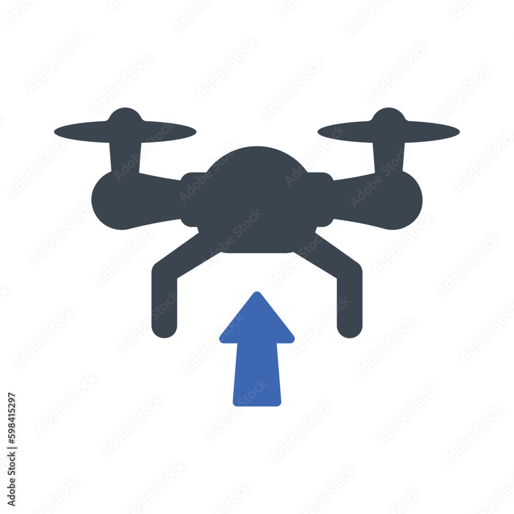 Drone raise up icon Drone raise up icon