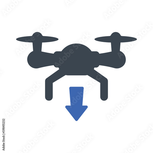 Landing drone icon