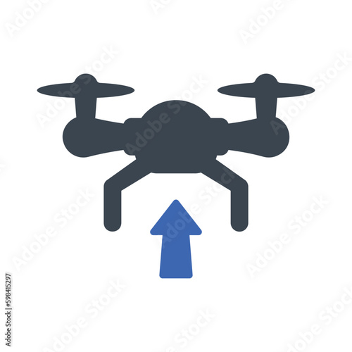 Drone raise up icon