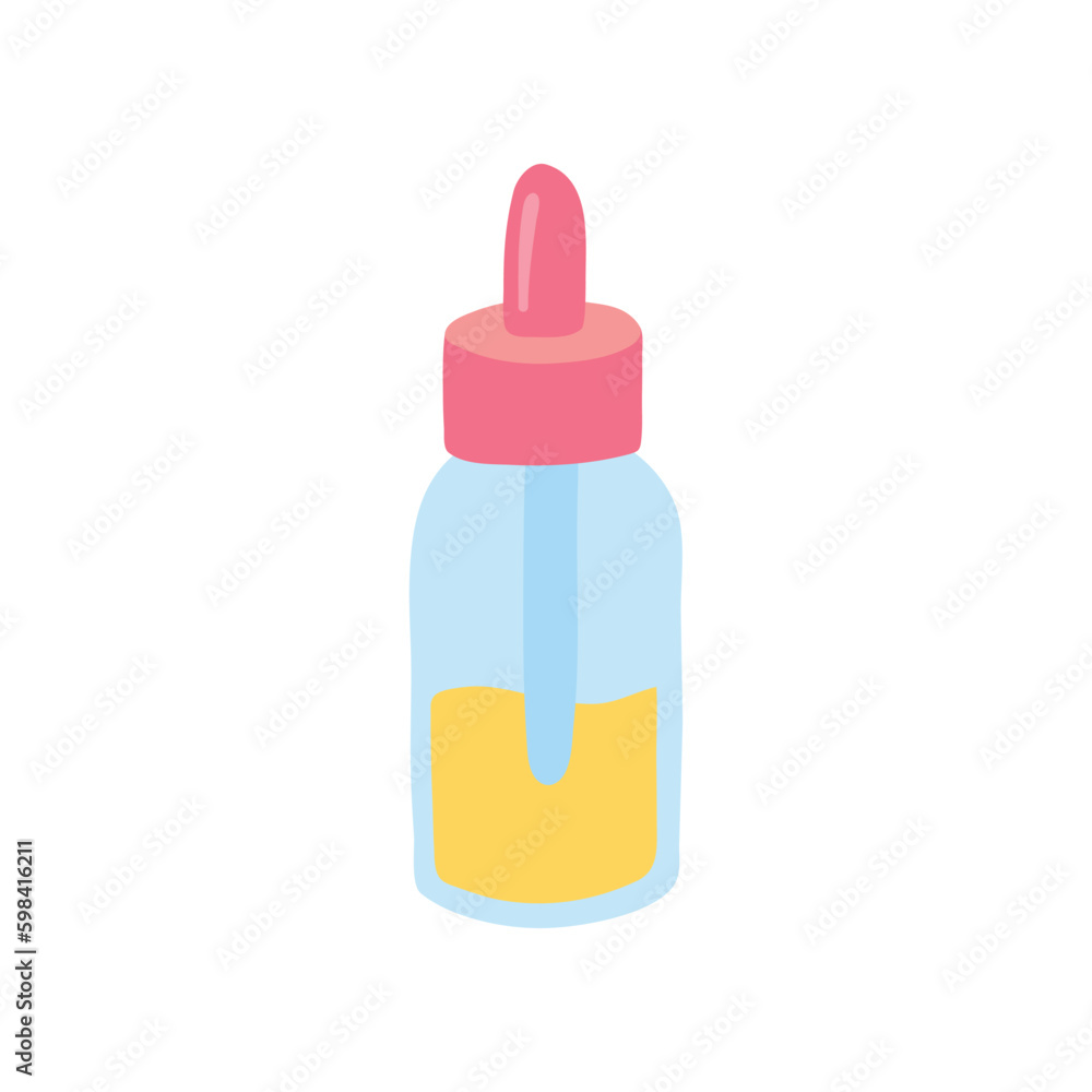 Cartoon Color Aromatherapy Concept Dropper Essential Aromatic Oil Bottle Flat Design Style . Vector illustration Cartoon Color Aromatherapy Concept Dropper Essential Aromatic Oil Bottle Flat Design Style . Vector illustration