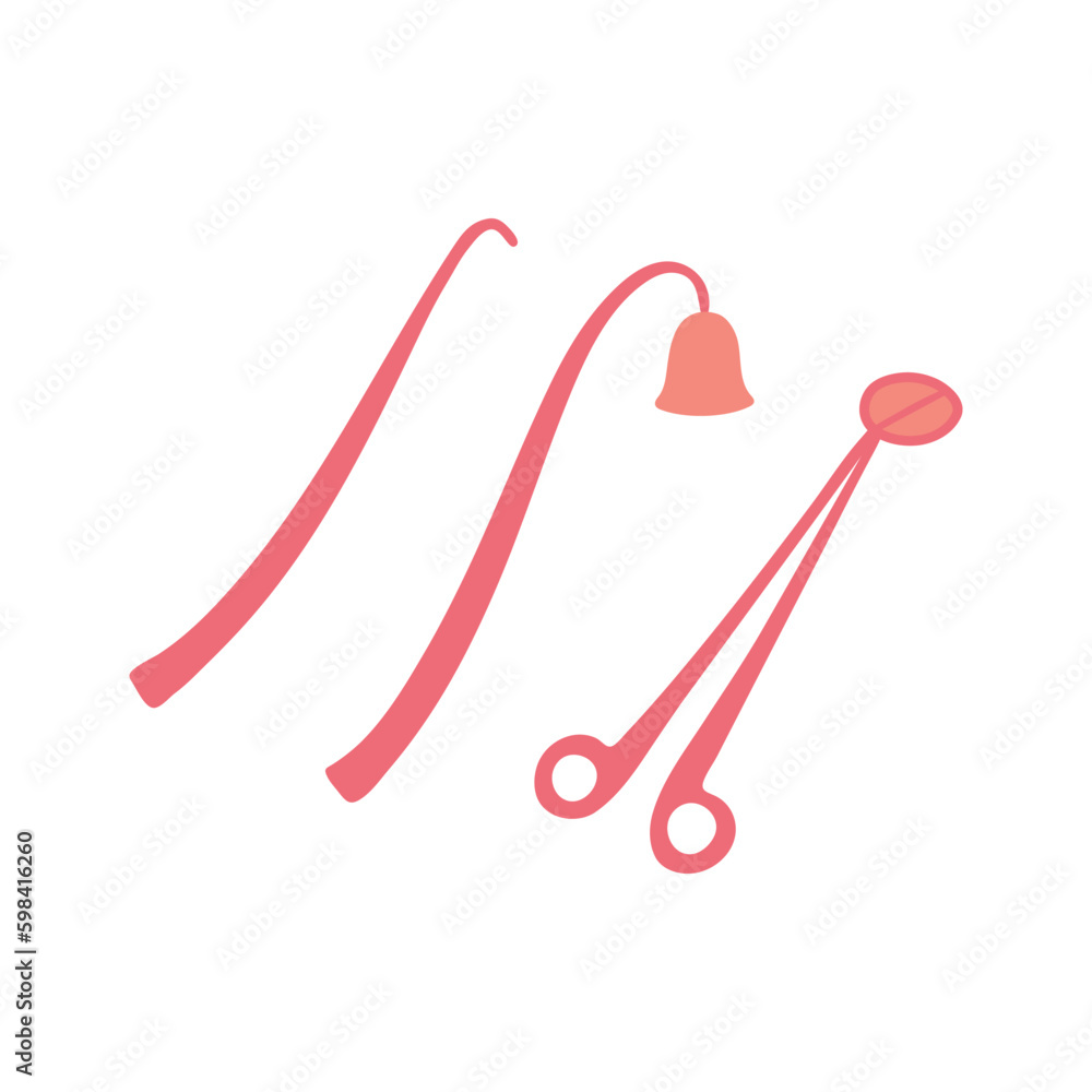 Cartoon Color Aromatherapy Concept Candle Snuffer and Wick Dipper Elements Set Flat Design Style. Vector illustration Cartoon Color Aromatherapy Concept Candle Snuffer and Wick Dipper Elements Set Flat Design Style. Vector illustration