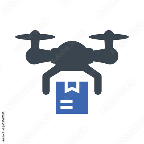 Drone delivery icon