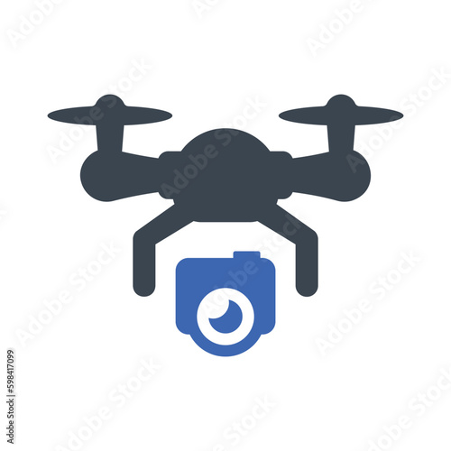 Camera drone icon