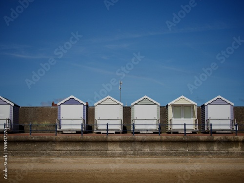 Row of Beach Modern Beach Huts
