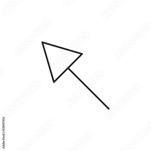 Computer arrow icon. Cursor flat sign design. Cursor vector icon. Click icon. Pointer symbol pictogram. UX UI icon © Elchin
