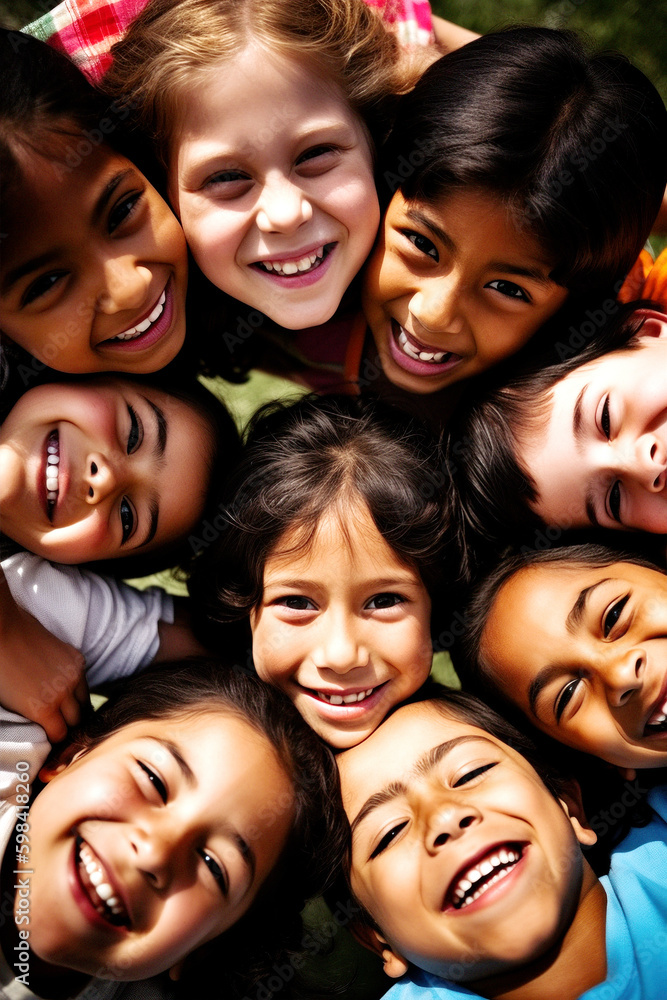 United by laughter, kids of all races come together as best friends, sharing pure joy and innocence. Embracing diversity, their smiles light up the world. Generative AI United by laughter, kids of all races come together as best friends, sharing pure joy and innocence. Embracing diversity, their smiles light up the world. Generative AI