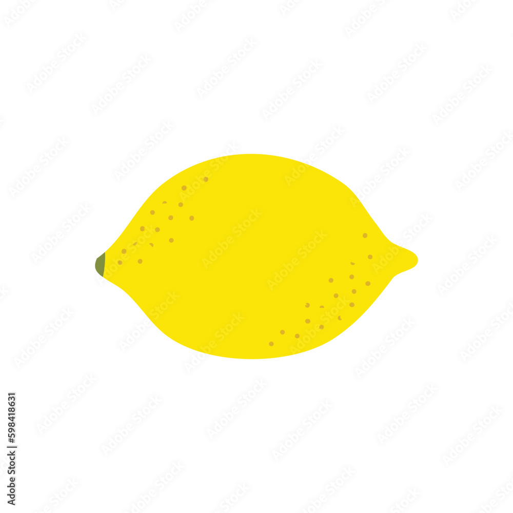 Cartoon Color Whole Yellow Lemon Side View Fresh Citrus Concept Flat Design Style . Vector illustration Cartoon Color Whole Yellow Lemon Side View Fresh Citrus Concept Flat Design Style . Vector illustration