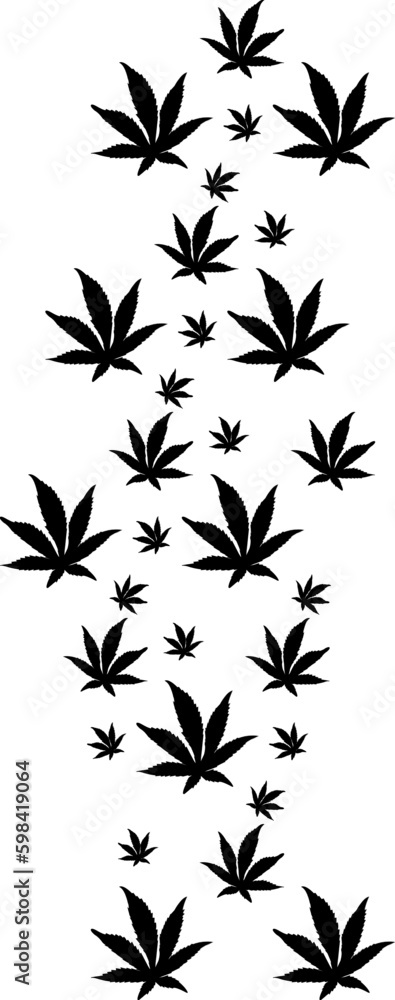 foot of marijuana leaves vector