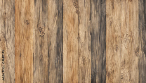 Wood Background, Wood Top View, Wood Texture, Vintage Wood Texture Background, Natural Oak Texture, Wood Background Banner, Generative AI.