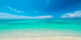 Beautiful tropical eaches and sea on blue background for wallpaper design. Travel background. Tropical beach.