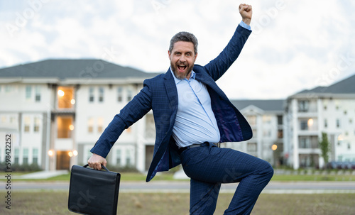 image of glad real estate business man. real estate business man. real estate business man